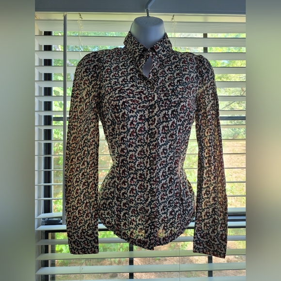 Pilcro ANTHROPOLOGIE Size Xxs Stylish Women's Patterned Top - Picture 1 of 16